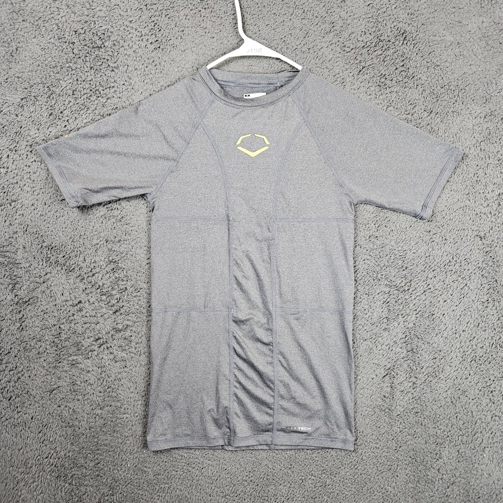 EvoShield Mens SwagTech Compression Shirt Gray Short Sleeve Athletic Top Size M